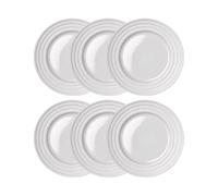 NJRD Petite assiette Lines Ø21 cm Lot de 6 Blanc