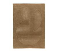 NJRD Tapis en laine Levels circles beige 200x300 cm