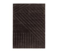 NJRD Tapis en laine Levels stripes marron 200x300 cm