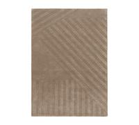 NJRD Tapis en laine Levels stripes taupe 200x300 cm