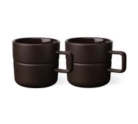 NJRD Tasse Lines 50 cl Lot de 2 Marron