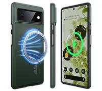 NJROW Coque magnétique forte pour Google Pixel 6 compatible avec MagSafe [mise à niveau 2024] [double couche usage intensif] [antichoc militaire] Coque robuste pour Google Pixel 6 mince, vert forêt