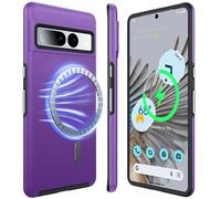 NJROW Coque magnétique puissante pour Google Pixel 7 Pro compatible avec MagSafe [mise à niveau 2025] [double couche très résistante] [résistante aux chocs] Coque robuste pour Google Pixel 7 Pro mince