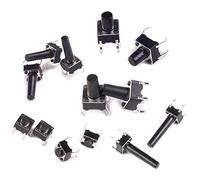 NJRPWAUNK Bouton de Commutation d'alimentation 100pcs 6 * 4.3mm 5mm 7 8 9 10 11 12 13 14 6X6 4Pin Tactile Tact Push Button Micro Switch Dip Switches(6x6x6mm)