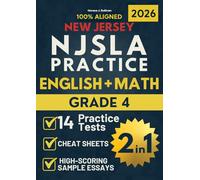 NJSLA Grade 4 ELA & Math 2-in-1: 14 Practice Tests + Cheat Sheets + High-Scoring Sample Essays for the New Jersey Assessment