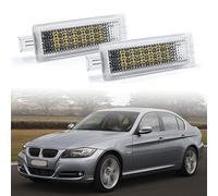 njssjd 2pcs LED coffre porte boîte à gants lumière lampe de courtoisie pour B-MW série 3 E90 E91 E92 E93 F30 F31 F34 F80 18-SMD 6000K blanc Canbus sans erreur intérieur pied lumière lumière