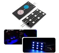 njssjd 2x Kit d'éclairage de courtoisie à LED bleues sous tableau de bord pour Audi A3 A4 A5 A6 Q3 Q5 Q7 R8 - Éclairage intérieur ambiant pour pieds de caisse et boîte à gants