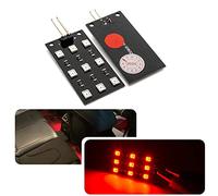 njssjd 2x Rouge LED Module Circuit de Panneau de Circuits Lumières de Courtoisie Sous Tableau d’affichage pour A-udi A3 A4 A5 A6 Q3 Q5 Q7 R8 Lumière Ambiante Intérieure pour Pied-de-boîte, Coffre