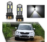 njssjd Ampoule LED DRL PW16W PW24W PWY24W Ampoules de feux diurnes LED 3030 SMD 6000K Canbus blanc brillant pour 12-15 B.MW série 3 F30 F31 F34 pré-LCI