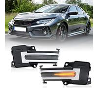 njssjd Clignotants de rétroviseur à DEL dynamiques compatibles avec 2016-2021 H/onda Civic Saloon Hatchback, 2017-2022 H/onda Civic Type-R FK8 Ambre séquentiel pour rétroviseur latéral