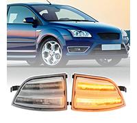 njssjd Clignotants dynamiques LED de rétroviseur compatibles avec F-ord Focus ST, Focus MK2 Ghia Titanium, CC C-MAX Ghia Ambre Fluide Lampe de Clignotant Latéral de Rétroviseur Répéteur Clignotants