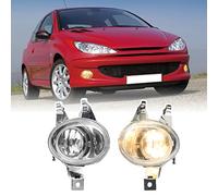 njssjd Ensemble de phares antibrouillard avec ampoules halogènes H1 55W Compatible avec Peugeot 206 Berline 1998-2006, Peugeot 206 S16 GTI, Ensemble de phares antibrouillard Peugeot 206 CC SW pour