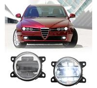 njssjd Feu antibrouillard LED avec clignotant DRL pour A.lfa Romeo 156 159 Brera Stelvio, 2002-2006 F.iat Ducato Phare antibrouillard pour pare-chocs avant (lentille transparente)
