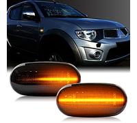 njssjd Feu de position latéral dynamique ambré - Répéteur de clignotant latéral compatible avec Mitsubishi L200 Pajero Sport Lancer Estate Coupé Sedan Evo Colt IV V Galant Feux de clignotants