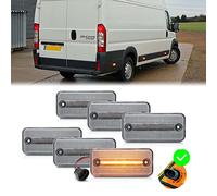 njssjd Feux de position latéraux à LED 12-24V pour Minibus Van 2006-up Fiat Ducato Citroen Jumper Relais Peugeot Boxer I'veco Daily Clear Lens Led Sidemarker camion feu de stationnement