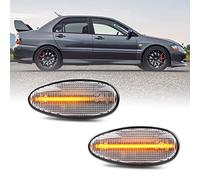njssjd Feux de position latéraux dynamiques à LED - Clignotants séquentiels - Compatible avec Mitsubishi Lancer/EVO 2001-2006 Outlander Eclipse Galant Pajero - Feux de stationnement répétiteurs