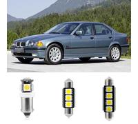 njssjd Lot de 10 ampoules LED blanches pour intérieur B.MW Série 3 E36 Coupé/Berline 1992-1998, plafonnier, lampe de coffre, éclairage de plancher et outil d'installation