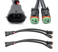 njssjd Lot de 2 adaptateurs répartiteurs en forme de Y H8 H9 H11 vers Deutsch DT DTP DT06-2S Faisceau de câblage pour feux de travail LED, barre lumineuse, feux de brouillard