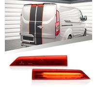 njssjd Lot de 2 troisièmes feux stop à LED pour F.ord Transit 2012-2022 - Feu stop central arrière central haut niveau - Lentille rouge