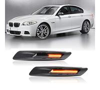 njssjd Marqueur latéral LED dynamique compatible avec B-MW 5 Series F10 F11 2011 2012 2013 Ambre clignotant latéral séquentiel clignotant répétiteur clignotants