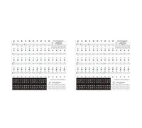 NJTHNTJR 2 x 88 touches 61 touches 54 touches transparentes pour clavier de piano électronique autocollants onglets