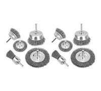 NJTHNTJR Lot de 2 brosses métalliques pour perceuse, brosse de roue métallique, décapage et fixation de perceuse