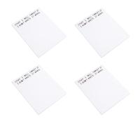 NJTHNTJR Lot de 4 blocs de notes autocollantes amusantes, pour liste de choses à faire, fournitures de bureau, étiquettes de bloc-notes, notes autocollantes de bureau, 50 pages, A