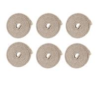 NJTHNTJR Lot de 6 rouleaux de feutrine auto-adhésifs résistants pour surfaces dures (1,27 x 152,4 cm), blanc crème