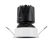 NJTHNTJR Projecteur à Intensité Variable Intelligent Tuya Zigbee 12W, Anti-Éblouissement, Encastrable Rond, Angle Réglable de 24°