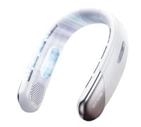 NJTHNTJR Ventilateur de Cou Portable USB Mute 6000mAh, sans Lame, Refroidissement Longue Durée TEC, Refroidisseur d'air Autour de Votre Cou, Mains, Rechargeable, Souffle Froid.
