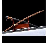 NJTIHG Épée de samouraï Faite à la Main avec Fourreau,Lame en Bois de Rose Naturel,processus de Fabrication Traditionnel,Katana en Bois pour Cosplay,Collection,Kendo,iaido,Cadeaux-103CM