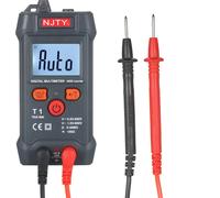 NJTY Multimètre numérique LCD de poche Gamme automatique NCV 4000 points True RMS Testeur universel intelligent 600V Voltmètre Testeur d'ohm et de tension Mesure de la résistance de la tension AC/DC B