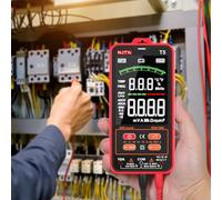 NJTY T5 True RMS Multimètre 6000 points Voltmètre numérique Ampèremètre AC DC Tension Courant Résistance Capacité Température NCV Testeur avec lampe de poche