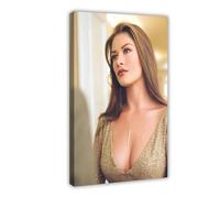 NJTYDG Superbe actrice Catherine Zeta-jones - Poster sur toile - Décoration murale pour salon, chambre à coucher - 40 x 60 cm