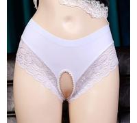 NJUDE Sissy Culotte de bikini en dentelle pour homme Sous-vêtements en coton sans couture