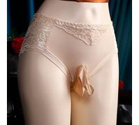 NJUDE Sissy Culotte de bikini en dentelle pour homme Sous-vêtements en coton sans couture