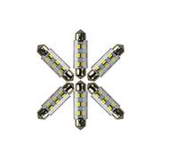 Njytouch 6 x 43 mm, blanc 2835 211 Bleu Festoon Dome carte intérieur ampoules LED avec 7 sortes Couleur