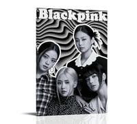 NJZUSA Blackpink Impression sur toile pour décoration murale d'intérieur salon chambre à coucher Cadre 60 x 90 cm