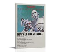 NJZUSA Impression sur toile « Queen News of The World » - Décoration murale pour bureau, salon, chambre à coucher - 60 x 90 cm