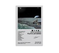 NJZUSA Rauw Alejandro Playa Saturno Impression sur toile pour décoration murale d'intérieur, salon, chambre à coucher, sans cadre, 60 x 90 cm
