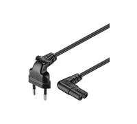 Goobay Cordon secteur bipolaire coudé 90° 3 m noir