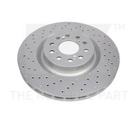 NK 2X Disque De Frein Ø350 Mm Perforé/Intérieur Revêtu Pour Honda Civic X