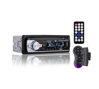 NK Autoradio Voiture avec RDS - 1 DIN - 4 x 40 W - Bluetooth 5.0, Fonction AUX, Lecteur MP3 et x2 USB, FM Son stéréo, Mains Libres, télécommande pour télécommande, écran LCD, iOS & Android (eMark)