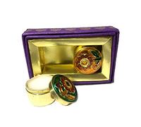 NK GLOBAL Parfums solides naturels Parfum Itra longue durée sans alcool Rose Parfum Coffret cadeau pour femmeParfum de voyage solide Rose Essence Ensemble de 2 pièces