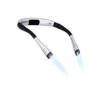 NK Lampe de lecture rechargeable pour cou avec bras flexibles, 3 couleurs de lumière LED, 3 niveaux d'éclairage réglables, batterie 1000 mAh, parfaite pour lire des livres, tricoter, réparer, camping