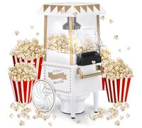 NK Machine Pop Corn Rétro 1.200W à Air Chaud - Machine à Popcorn Électrique Sans Huile, 0.3L, Prête en 2 Min, Compacte et Vintage, Idéale pour la Maison (Blanc)