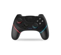 NK Manette Switch sans fil - Compatible avec Switch/OLED/Lite/Pro avec fonction Wake, réglages macro, Bluetooth, 6 axes, fonction turbo, double choc, double vibration - Couleur noire (rouge et bleu)