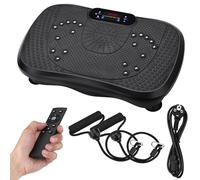 NK Plate-Forme de Vibration, 99 Vitesses, 5 Modes automatiques, écran LED, Haut-Parleur Bluetooth, Machine d'entraînement à Domicile avec Bandes de résistance, silencieuse et compacte