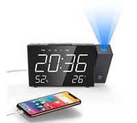 NK Radio réveil numérique - Intelligent, Radio FM, jauge de température, Alarme, USB, Mode Nuit, Projection horaire, minuteur Sommeil