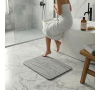 NK Tapis de Bain en Diatomite 60 x 40 cm - Tapis Effet Pierre Ultra Absorbant, Séchage Rapide et Antidérapant pour Sortie de Douche, Stone Bath Mat